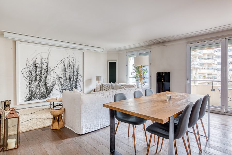 BOULOGNE-BILLANCOURT – METRO PTE DE ST CLOUD -APPARTEMENT DE RÉCEPTION 90 m2 CLIMATISÉ