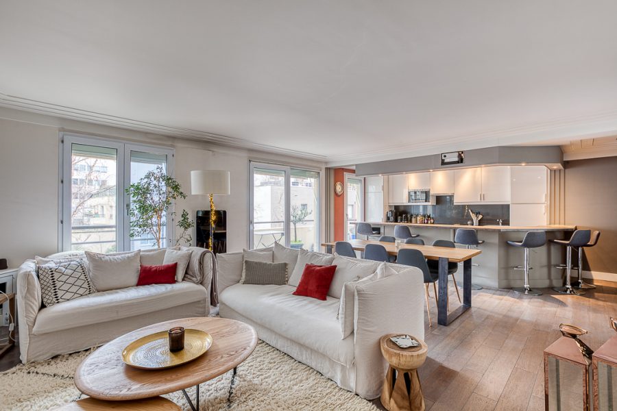 BOULOGNE-BILLANCOURT – METRO PTE DE ST CLOUD -APPARTEMENT DE RÉCEPTION 90 m2 CLIMATISÉ